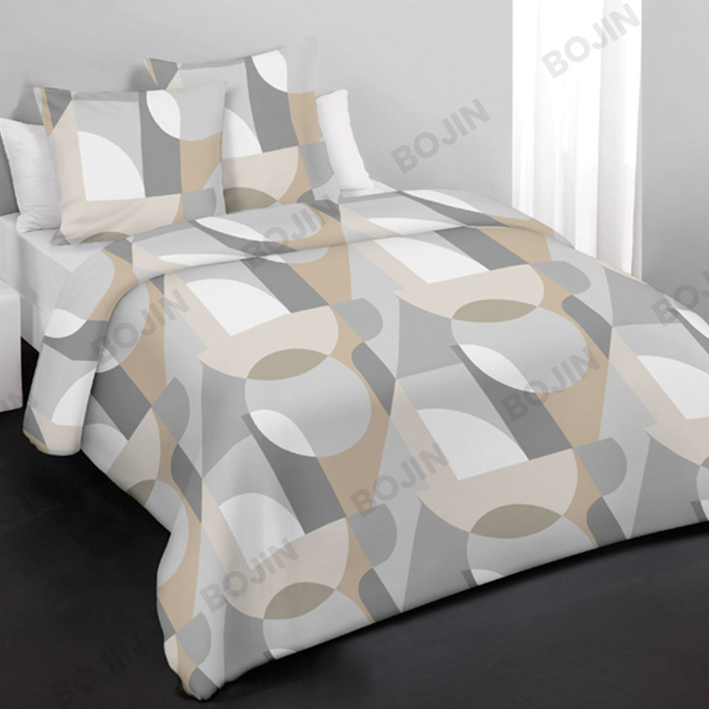 Set copripiumino in microfibra 100% poliestere con stampa geometrica da 3 pezzi per tutte le stagioni